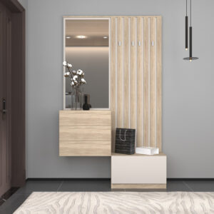 192 000054 Entrance unit Halesy Argos The Classic sonoma-cappuccino 67x35.5x179.3cm