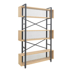 197 000291 1 Fifer Argos The Classic bookcase in oak-black shade 120x28x185cm