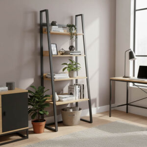 197 000293 Ryder Argos The Classic bookcase in oak-black shade 75x36x185cm