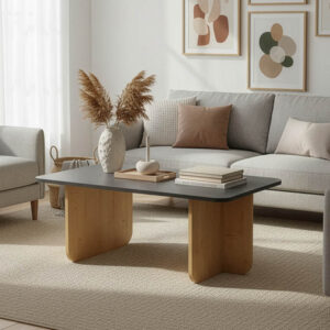 197 000311 Beca Argos The Classic table in oak-black shade 100x60x42cm
