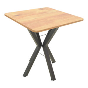 Arenya table Argos The Classic natural shade with black metal legs 70x70x72cm
