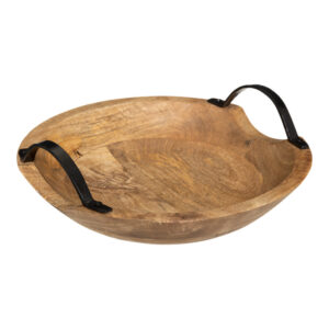 Deco tray Evria Argos The Classic mango wood in natural color 30x30x8cm