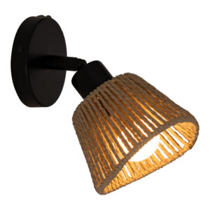199 000678 1 Wall lamp Hender Argos The Classic in natural-black D10x19.5cm