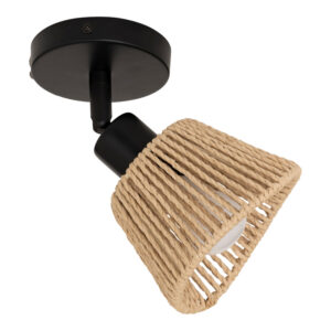 199 000678 2 Wall lamp Hender Argos The Classic in natural-black D10x19.5cm