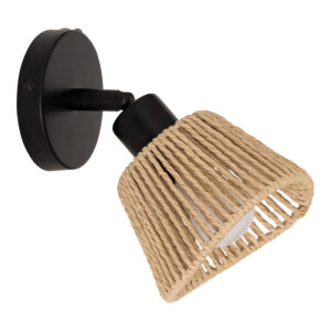 199 000678 Wall lamp Hender Argos The Classic in natural-black D10x19.5cm