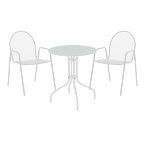 200 001123 Vergo-Tarete Argos The Classic dining set 3pcs metal in white shade