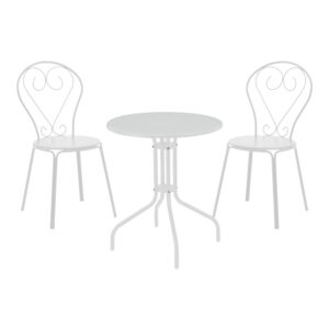200 001124 Vergo-Chari Argos The Classic dining set 3pcs metal in white shade