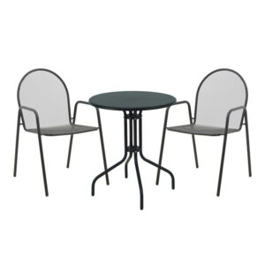200 001126 Vergo-Tarete Argos The Classic dining set 3pcs metal in black shade
