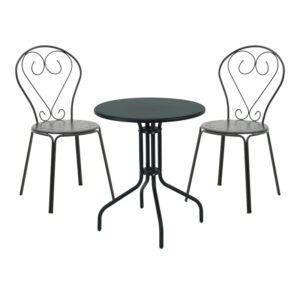 200 001128 Vergo-Chari Argos The Classic dining set 3pcs metal in black shade