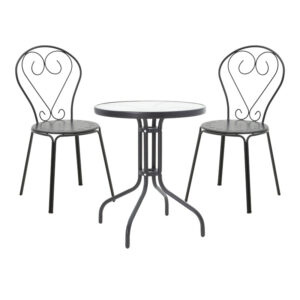 200 001129 Watson-Chari Argos The Classic dining set 3pcs metal in black shade