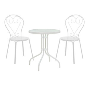 200 001136 Watson-Chari Argos The Classic dining set 3pcs metal in white shade