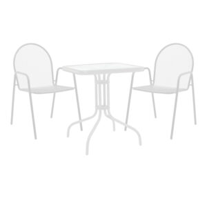 200 001139 Watson-Tarete Argos The Classic dining set 3pcs metal in white shade 70x70x70cm