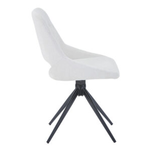 200 001305 2 Dining table Gustas-Luciano I Argos The Classic set of 5 pieces white marble-cream fabric 120x80x76cm
