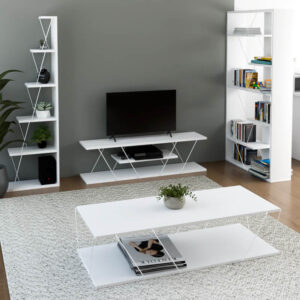 200 001320 Student living room furniture package Tars Argos The Classic white set of 4pcs