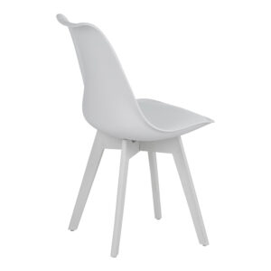 200 001523 2 Dining Room with Gaston Chairs White and Natali Table White 120x80x76cm Set of 5pcs