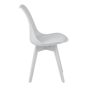200 001523 3 Dining Room with Gaston Chairs White and Natali Table White 120x80x76cm Set of 5pcs