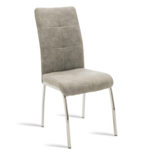 200 001567 2 Dining Room with Ariadne Gray Chairs and Titta Glass Table 120x70x75cm Set of 5pcs