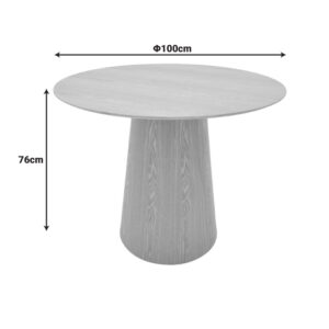 200 001586 3 Dining Room with Jelour Pistachio Chairs and Donda Table Black Φ100x76 Set of 5pcs