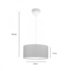 202 000159 1 Atop Argos The Classic E27 ceiling lamp in gray shade D24x15cm