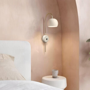202 000169 1 Wall lamp - sconce Skons Argos The Classic E14 in cream-gold shade 12x28x63cm