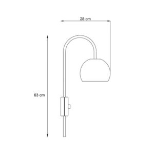 202 000169 2 Wall lamp - sconce Skons Argos The Classic E14 in cream-gold shade 12x28x63cm