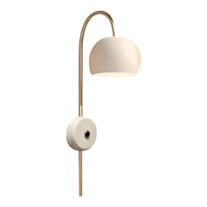 202 000169 Wall lamp - sconce Skons Argos The Classic E14 in cream-gold shade 12x28x63cm