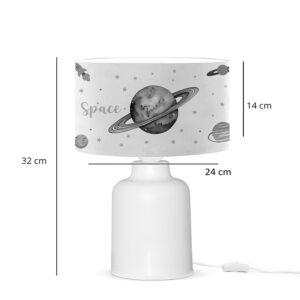 202 000178 1 Children's table lamp Saturn Argos The Classic multi-colored-white D24x32cm