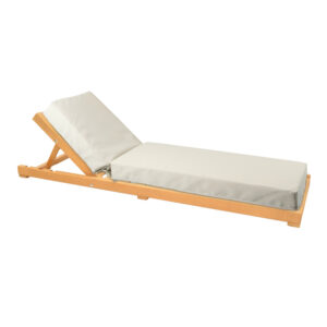 Sunbed with cushion Specta-Vertian Argos The Classic solid beech wood in natural color 60x190x50cm