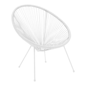 Acapulco armchair Argos The Classic metal-pe rattan in white shade 68.5x74.5x84cm