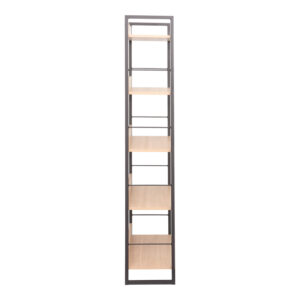 225 000062 3 Bookcase Dorfie Argos The Classic in natural color with black metal 70x30x159cm