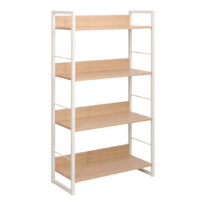 225 000064 1 Bookcase Dorfie Argos The Classic in natural color with white metal 70x30x124.5cm