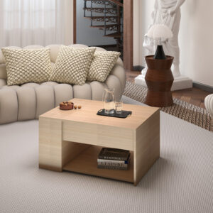 Aravis table with Argos The Classic polymorphic in natural shade 80x60x42cm