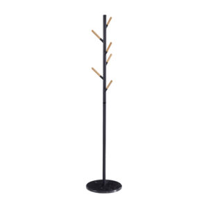 226 000025 Ponziele metal clothes rack in black shade D37x174cm