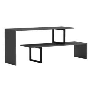 Tv stand Lilant Argos The Classic melamine in grey color and black metal leg 160x30x45cm