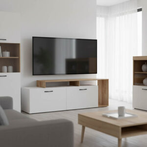 Tobler Argos The Classic TV cabinet in white-oak color 170x40x53cm