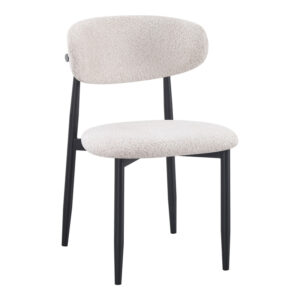 Folegio Argos The Classic chair, cream-colored with black legs 50x57x79.5cm