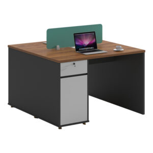 Professional 2-seater Dakota Argos The Classic desk in walnut-anthracite shade 120x120x76cm