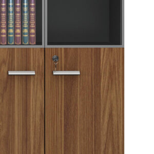 246 000034 2 Professional office cabinets Oscar Argos The Classic walnut-anthracite 160x40x200cm