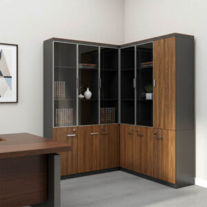 Professional office cabinets Oscar Argos The Classic walnut-anthracite 240x40x200cm