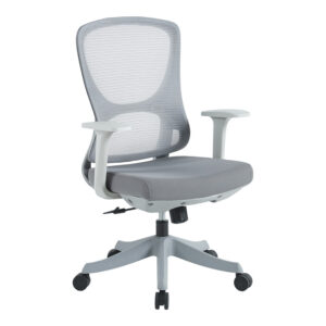 Litulo Argos The Classic office chair mesh fabric in grey shade 51x50.5x98/106cm