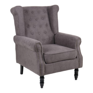 Armchair Piore Argos The Classic dark grey fabric and black rubberwood leg 77x80x106cm