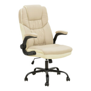 Stellar Argos The Classic pu manager's office chair in beige-ecru shade 70x77x110-119cm