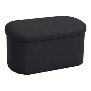 Otto Argos The Classic stool-trunk, boucle fabric in dark grey color 76x38x38cm