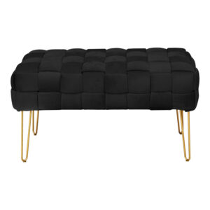 Wenzo Argos The Classic velvet stool in black shade 82x43x46cm