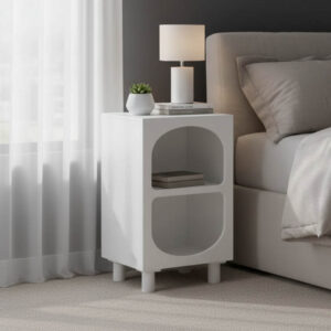 260 000025 1 Nightstand Shelf Emersi Argos The Classic MDF in white color 40x32x70cm