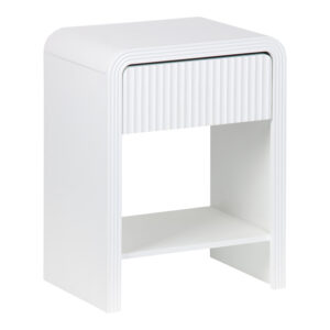 Nightstand Zeplen Argos The Classic MDF in white color 40x30x53cm