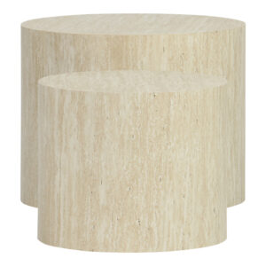 260 000034 3 Side tables 2pcs Zonar Argos The Classic MDF in travertine look
