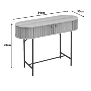 260 000035 3 Console Zakro Argos The Classic MDF-metal in oak shade 80x30x70cm