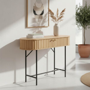 260 000035 Console Zakro Argos The Classic MDF-metal in oak shade 80x30x70cm