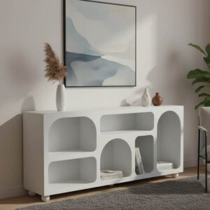 Buffet Emersi Argos The Classic with shelves mdf in white color 164x34x76cm
